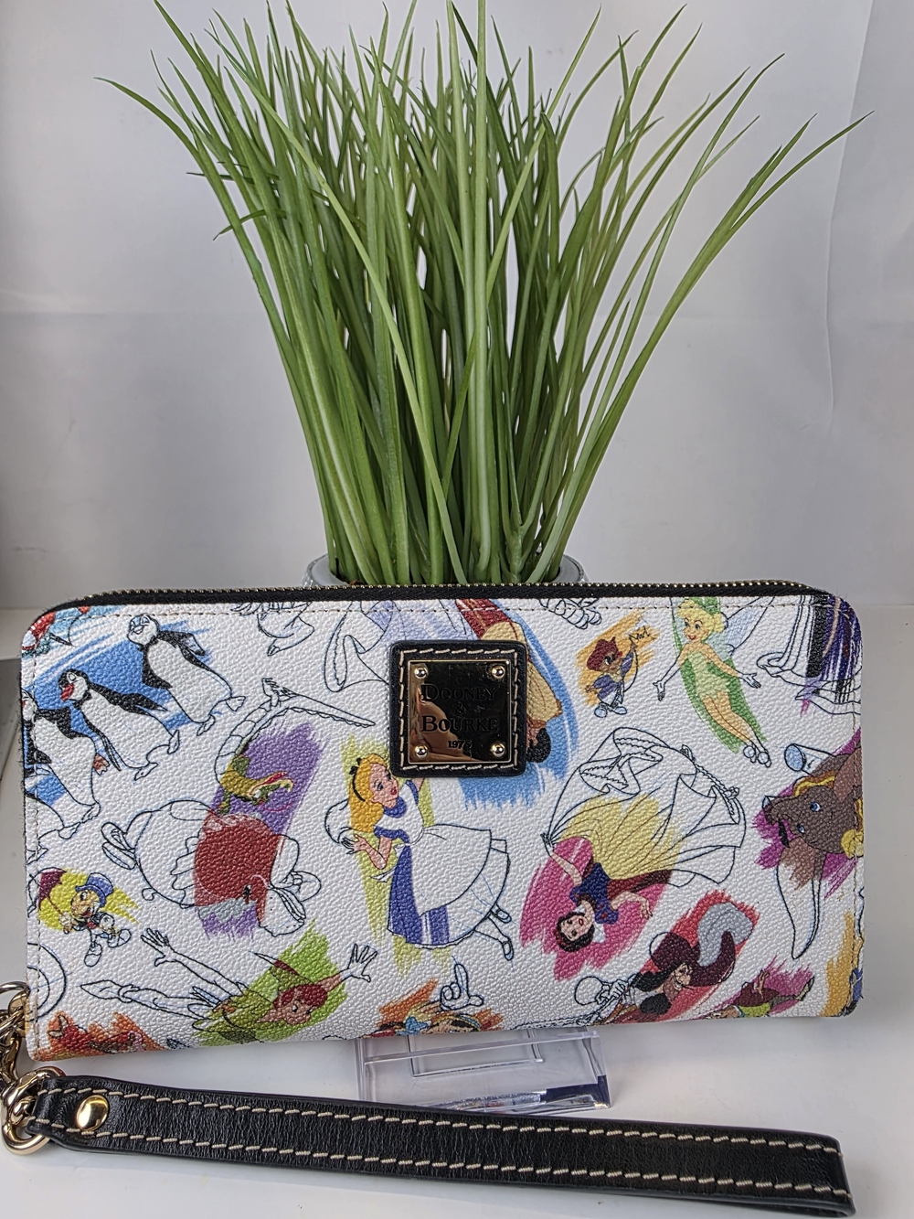 Dooney & Bourke Disney Princess Zip-Around Wristlet Multi Large Leather Wallet